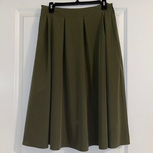 Midi Length Pleated Skirt